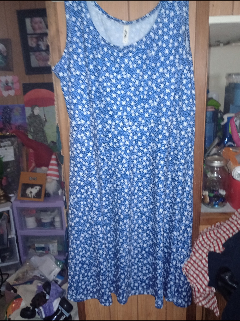 Hervé Printed Blue Floral Tank Top